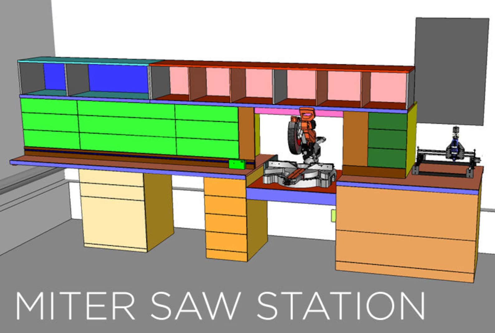 Ultimate Miter Saw Station PLAN - Etsy