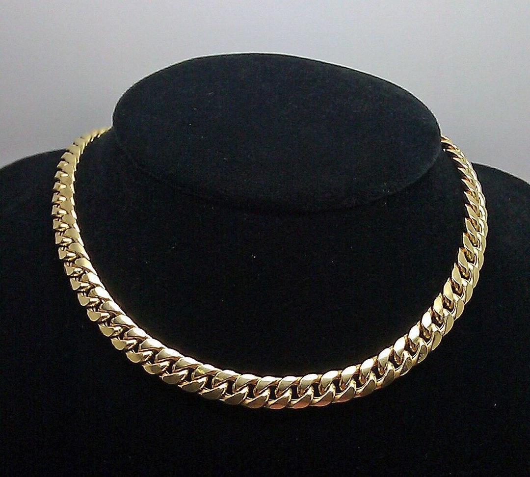 Real 10k Gold Miami Cuban Link Necklace Chain 7mm 16 Etsy