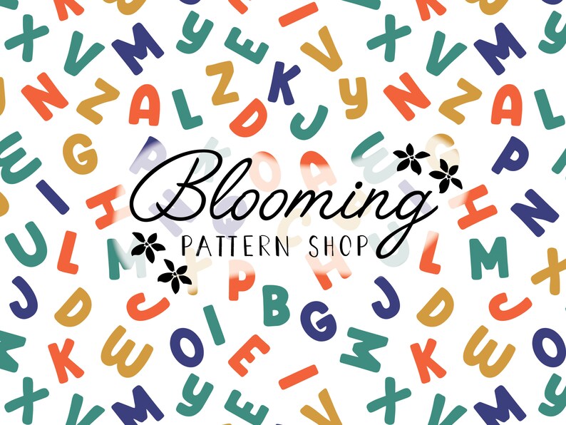Alphabet Letters Repeating Seamless Pattern Design Repeating - Etsy