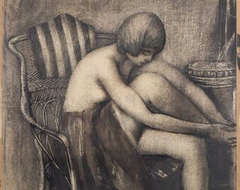 Drawing of a Dancer Seated in a Chair