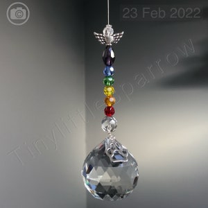 New Guardian Angel Pet Loss Sun Catcher ~ Rainbow Bridge ~ Glass Sphere ~ Paw Charm ~ Memorial ~ Hanging Keepsake Mobile ~ Home Window Decor