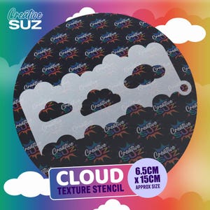Textura de Nuvem - Estêncil de Mylar Reutilizável – Modelo para Pintura Facial, Aerografia e Artesanato, Espessura Flexível