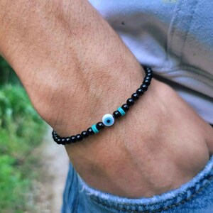 Bracelet Œil Protecteur pierres naturelles Onyx