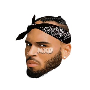 Chris Brown, Art, Digital Drawing, Instant Download
