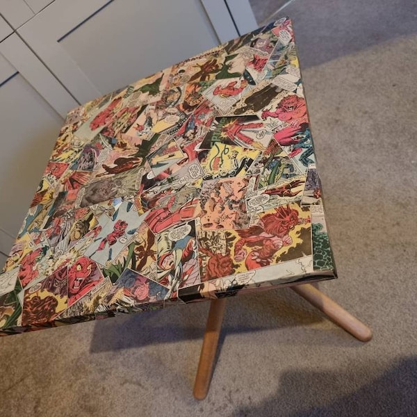 Decoupage Comic 3D Druck Couchtisch / Beistelltisch