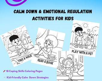 Coping Skills Coloring Pages | Calm Down Activities for Kids (PDF)