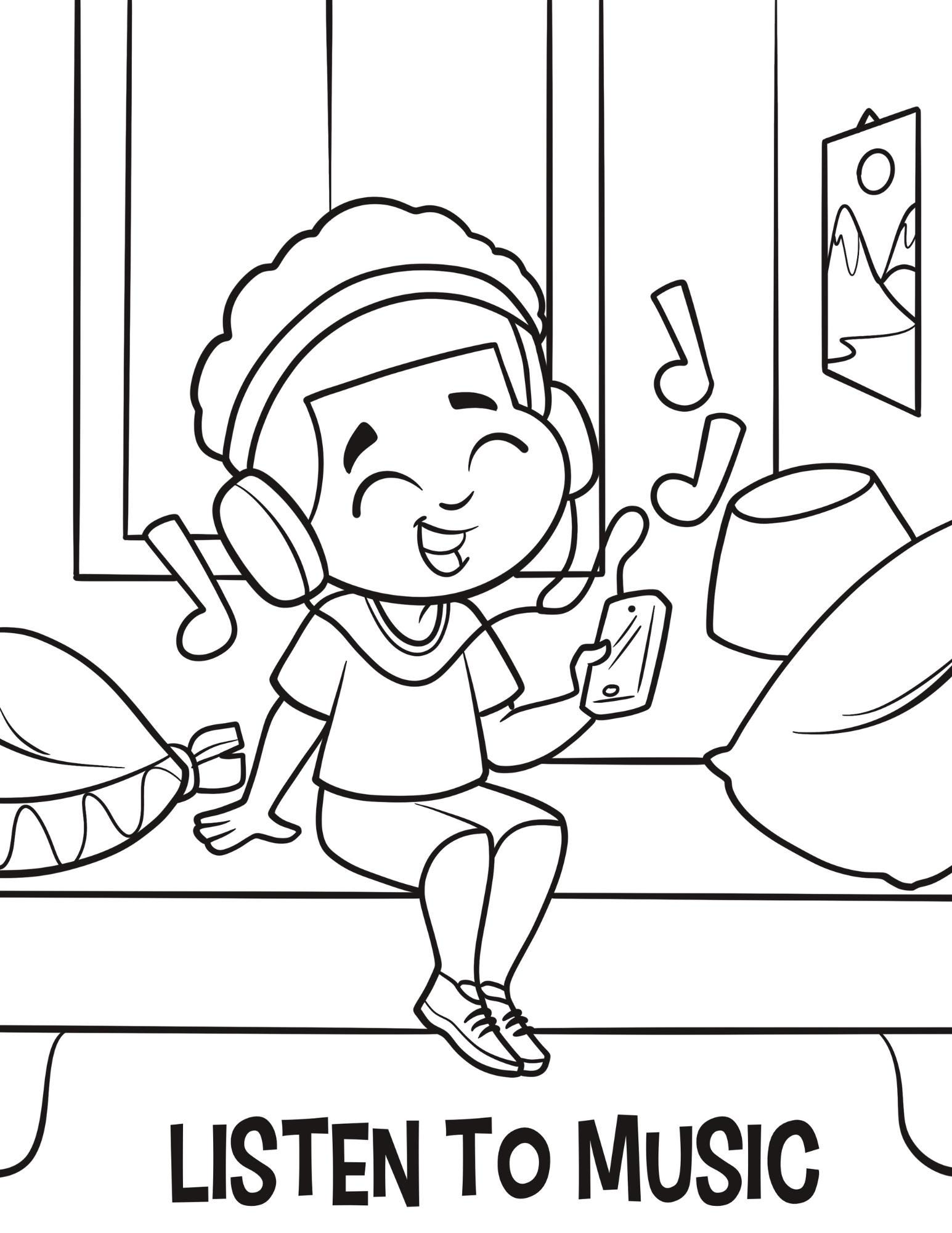 Coping Skills Coloring Pages | Calm Down Activities for Kids (PDF) - Etsy