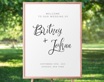 Wedding Welcome Sign, Wedding Welcome Poster, Printable Welcome Sign, Welcome sign, Holiday Welcome Sign, TEMPLETT