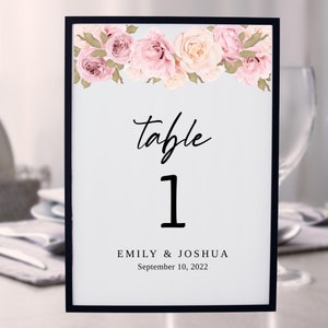 Greenery Wedding Table Number Card, INSTANT DOWNLOAD, Editable Template, Boho Wedding, Printable Table Card,