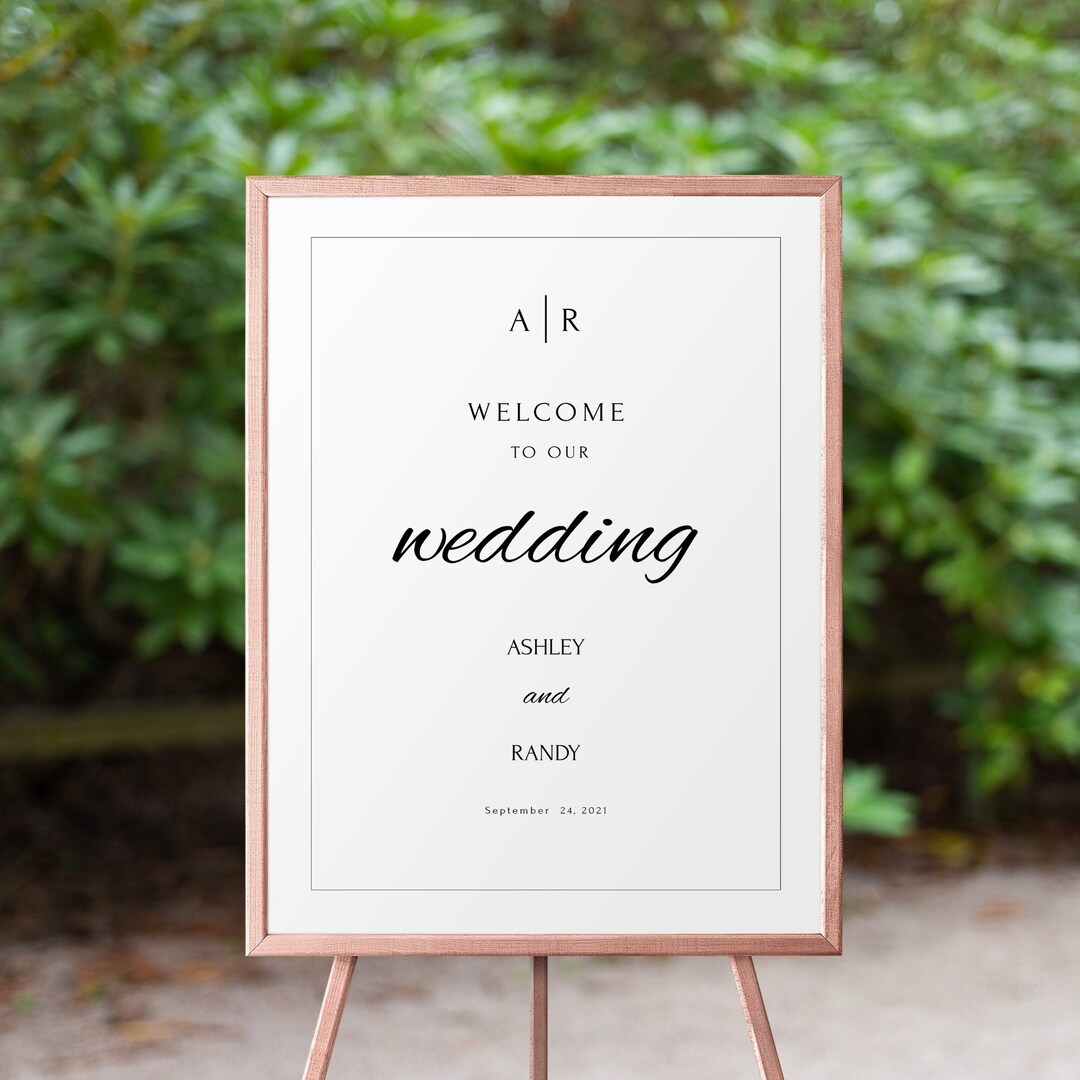 Wedding Welcome Sign Template, Printable Wedding Welcome, Bridal Shower ...