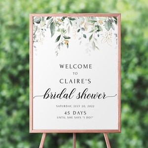 Bridal Shower Welcome Sign Template, Printable Sign, Try Before Purchase, Templett Instant Download, Party, Reception,