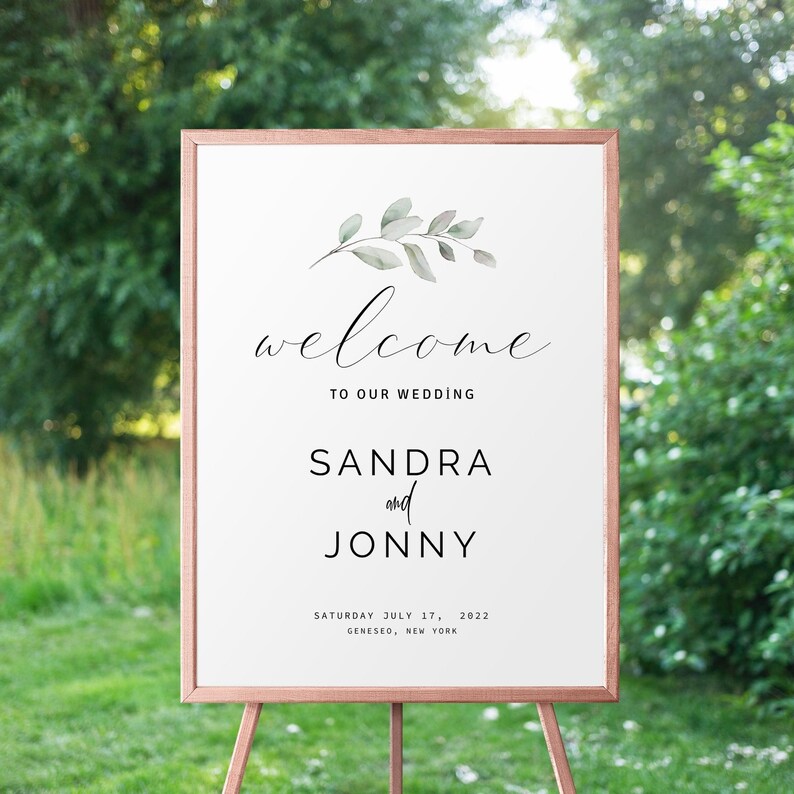 Large Wedding Sign Custom Wedding Sign Printable Etsy