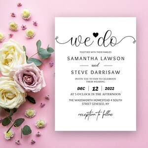 Wedding invitation set, Editable Template,  Minimalist, INSTANT DOWNLOAD, Boho, diy draft Vintage, Invite, RSVP, Details, Templett