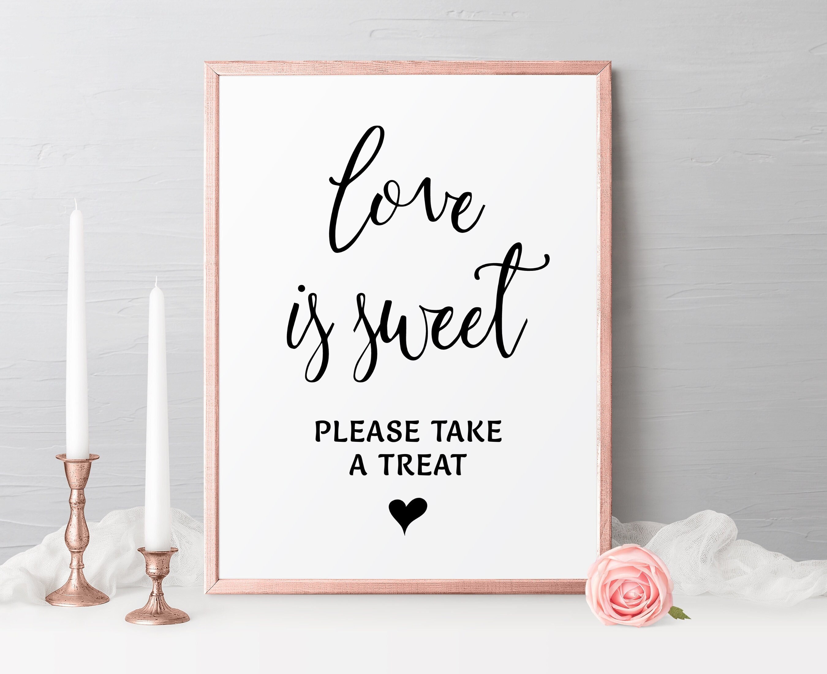 Very Sweet Sign Love is Sweet Sign Printable, Modern Desert Table Sign Sign, Shower ...