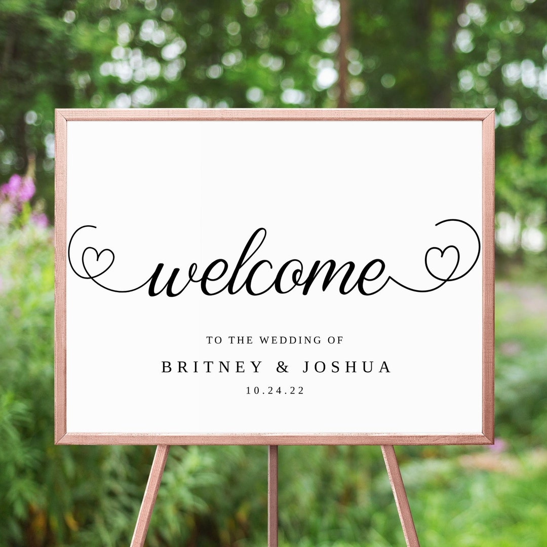 Wedding Welcome Sign Template, Fully Editable, Printable Welcome Signs ...