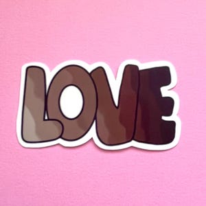 LOVE Skin Tones Vinyl Sticker