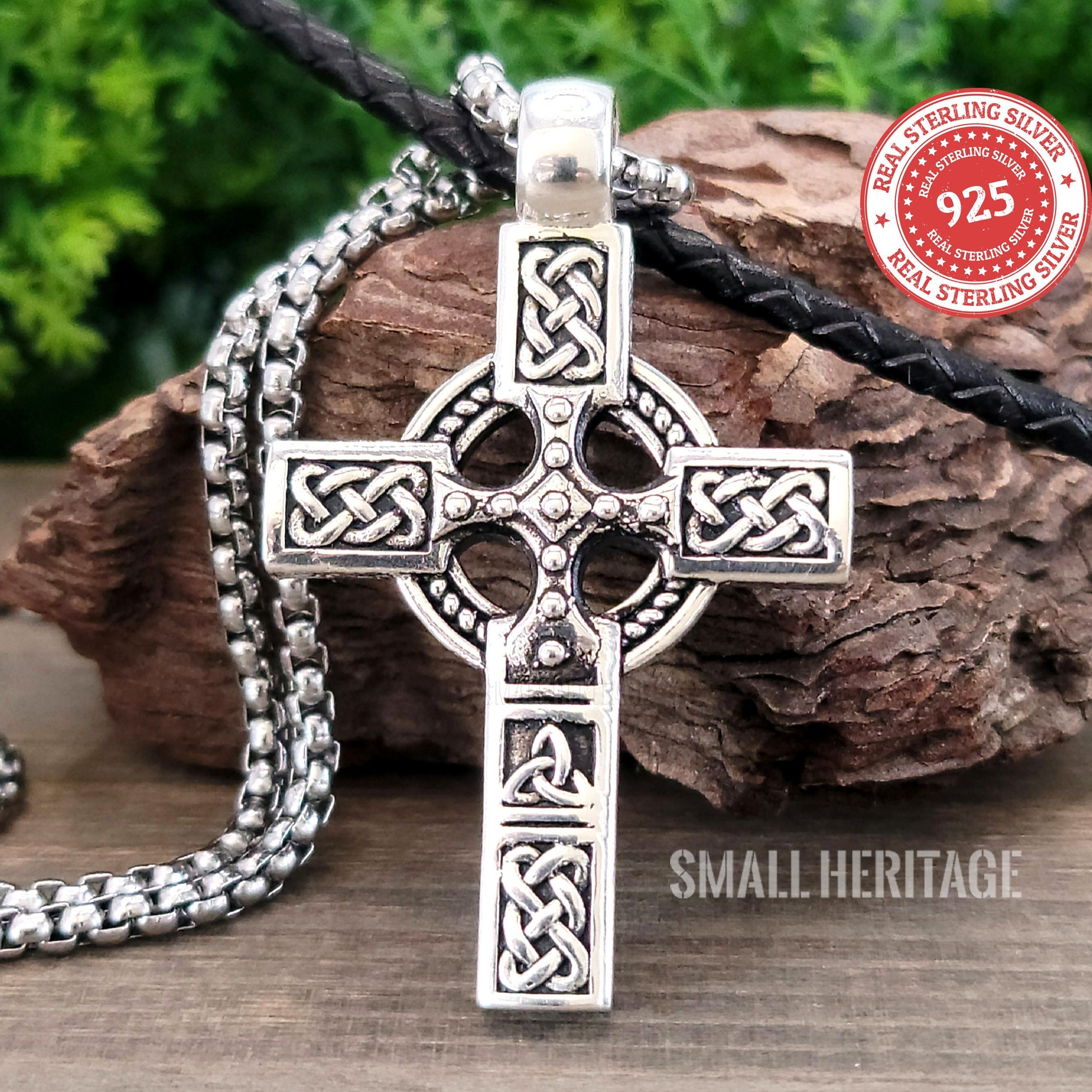 Traditional Silver Double Sided Celtic Cross | Celtic Cross Online