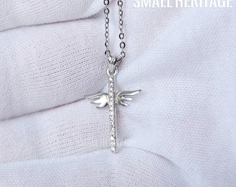 Chaomingzhen Jewelry Crystal Crosses Angel Pendant Necklace for Women with Chain Chaomingzhen Jewelry Crystal Crosses Angel Pendant Necklace for Women with Chain