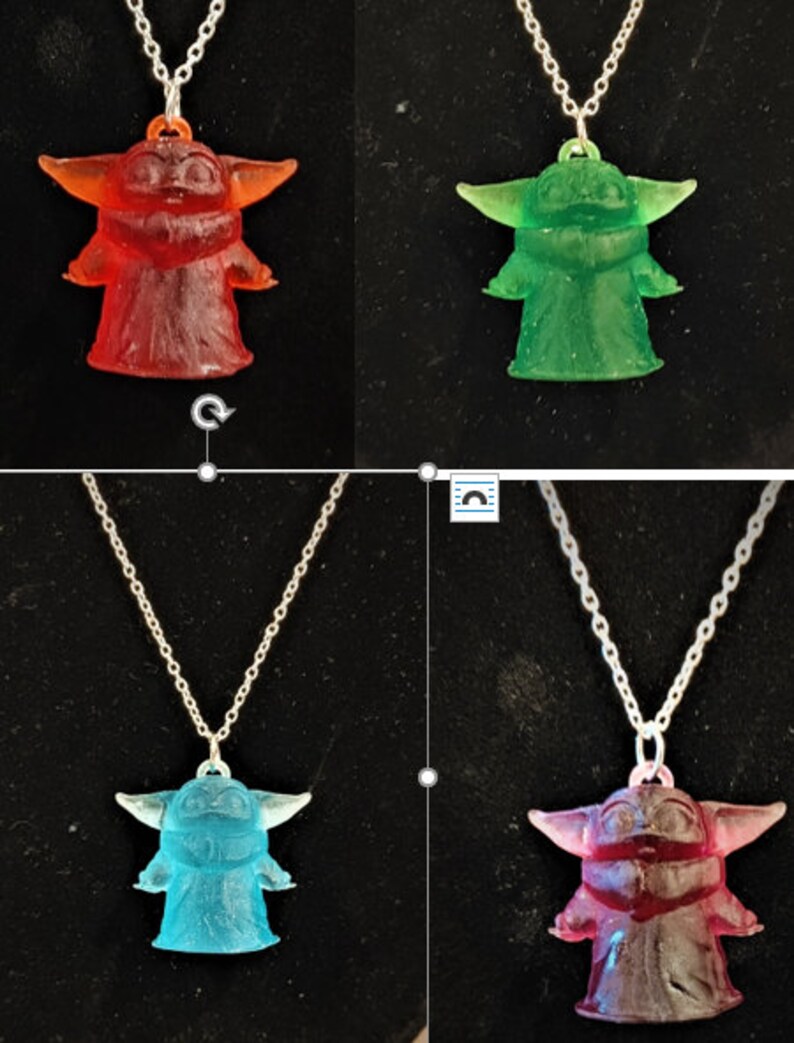 Baby Yoda Necklace Collection X 4 Mandalorian the Child Grogu Etsy