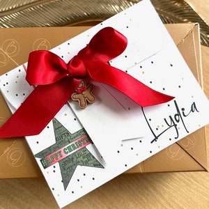 Personalisierte Geldbrieftasche, Geldumschlag, Geschenkkartenbrieftasche, besonderer Anlass,