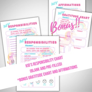 Kids Responsibility Chart