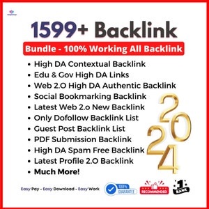 2024 Updated: Premium High DA 1599+ Backlinks Bundle for SEO Boost & Website Growth