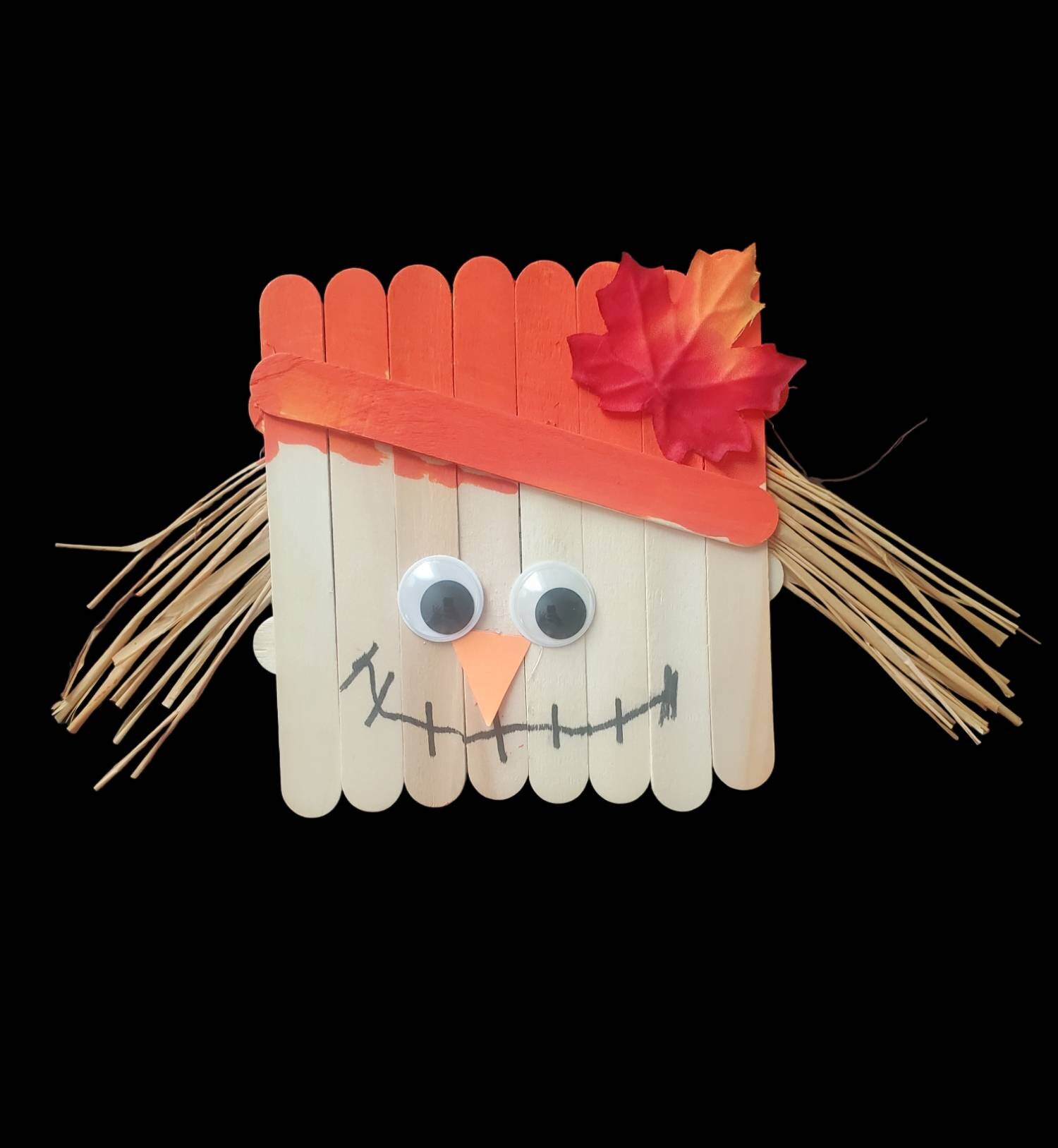 Scarecrow Craft Stick Kit for Kids, Halloween Activity, Kids
