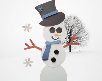 Easy Paper Snowman Craft – The CentsAble Shoppin