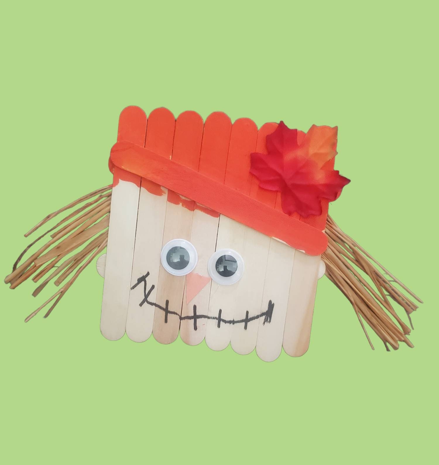 Scarecrow Craft Stick Kit for Kids, Halloween Activity, Kids