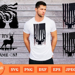 Deer Hunter SVG, American Flag SVG, Patriotic, USA Flag Svg, Deer Svg Distressed American Flag Svg, Deer Hunting Svg, Hunting Gift, Cut File