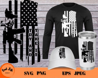 Second Amendment SVG, Distressed American Flag SVG, Right to Bear Arms Svg, Gun Rights Digital Download, 2nd Amendment Right, Patriotic Svg