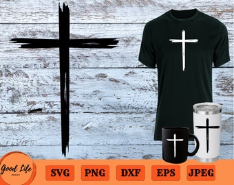 Tattered Cross SVG, Distressed Cross, Grunge Cross, Christian Clip Art, Easter Png Christ Worship Svg Jesus Cross Religious Digital Graphic