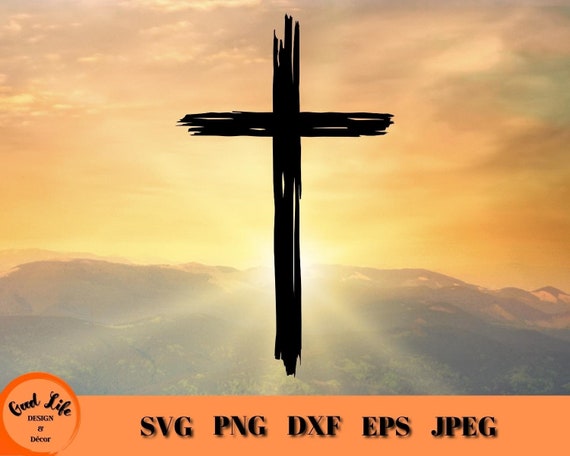 Tattered Distressed Cross SVG, Christian Clip Art, Grunge Cross, Religious Art, Cross Cut File