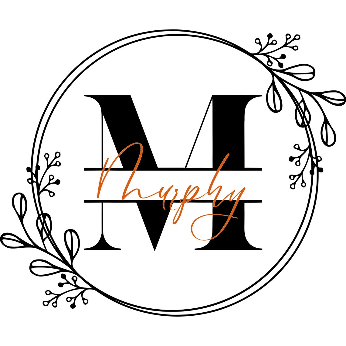 Alphabet Name Frame Family SVG Split Monogram SVG Split Etsy