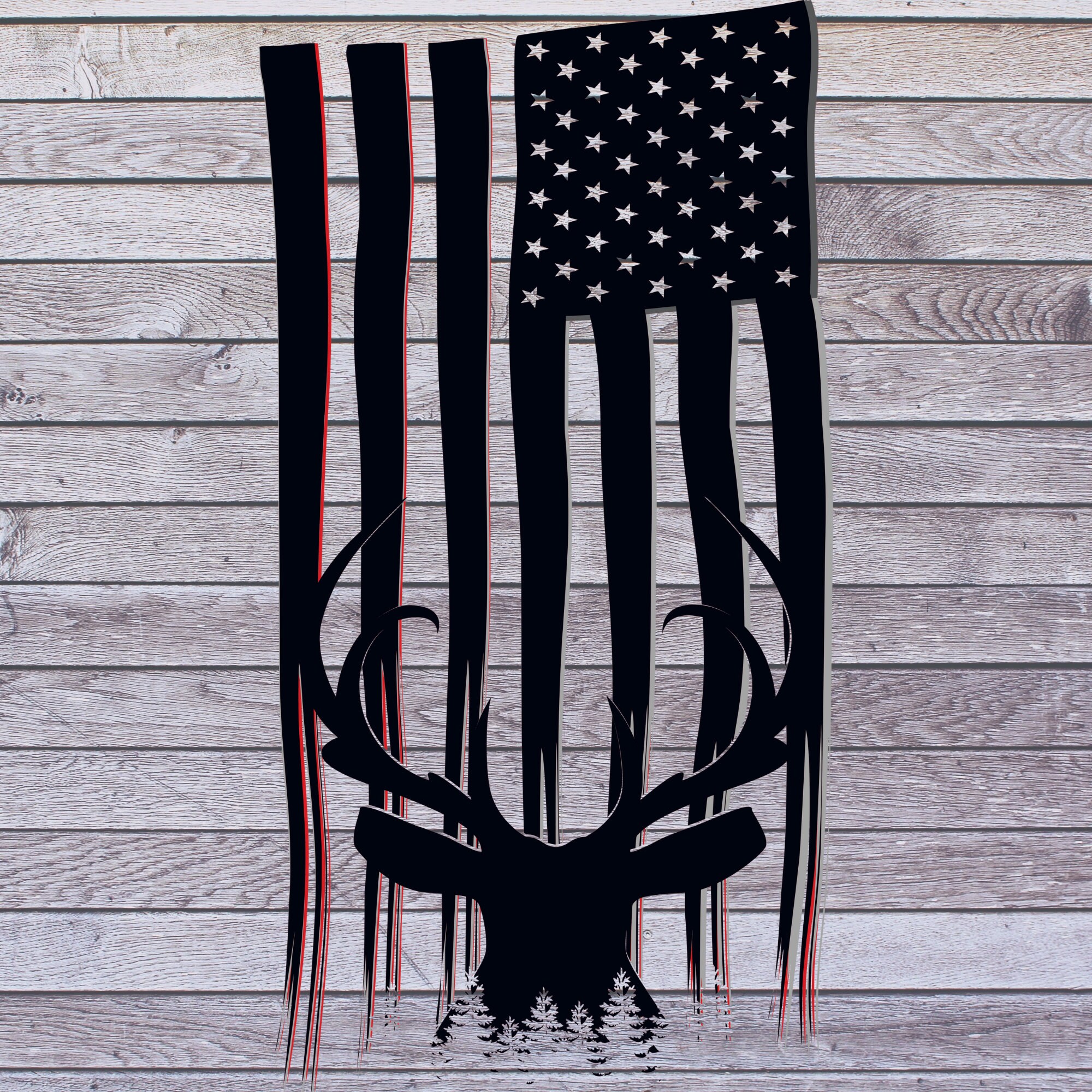 Amerikanischer Kranz Gartenflagge – Rustikal & Patriotisch, Ca. 32x46 Cm, Wetterfest