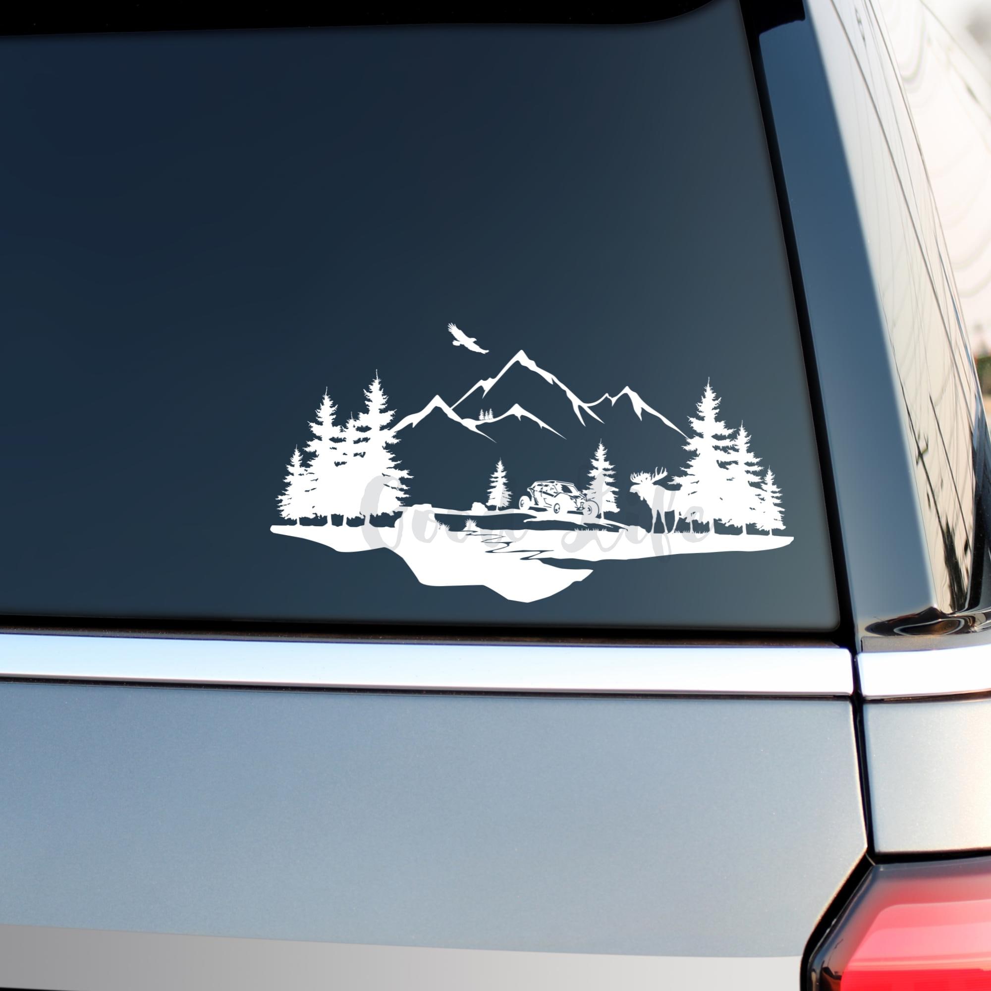 Moose Riders Svg Moose and Side by Side Outdoor Scene SVG, Mountains Landscape, Digital ...