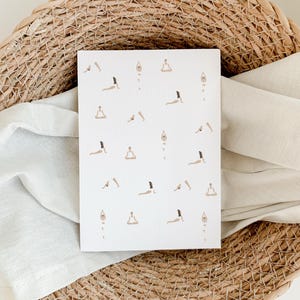 Greeting card yoga gift card mindfulness yoga postcard gift idea yoga lover yoga positions funny cards woman pilates poses | A6