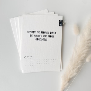 Tischkalender 2025 Digitaler Download Minimalistischer Kalender Achtsamkeit Sprüche Jahreskalender Selbstliebe Terminkalender Affirmationen