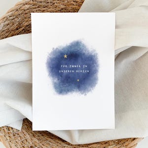 Mourning card star child birth condolences baby condolence card mourning child starry sky newborn funeral farewell card sympathy | A6