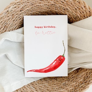 Divertente biglietto di auguri di compleanno con motivo a peperoncino "Buon compleanno, sei una bomba sexy" Biglietto di auguri di compleanno piccante con bigliettino rosso umoristico Biglietto pieghevole con fidanzata piccante