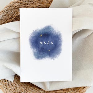 Personalized condolence card star child birth condolence baby condolence card mourning newborn funeral farewell card sympathy | A6