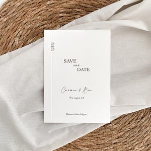 Personalisierte Save the Date Karte Hochzeit Prägung Einladungskarte Hochzeitskarte Gäste Handgemachte Karte Hochzeitsfeier Standesamt | A6