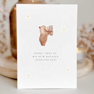 Midwife thank you card, maternity card, baby thank you, appreciation postcard, bear, mother, child, birth, thank you | Digital download