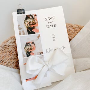 Personalisierte Save the Date Karte Hochzeit Foto Einladungskarte Hochzeitskarte Gäste Handgemacht Hochzeitsfeier Standesamt | A6