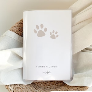 Heimtierausweis Hülle Hund personalisiert Individuelle Schutzhülle Impfpass Transparent Pass Inlet Tierausweishülle Katze Tierheim Pass