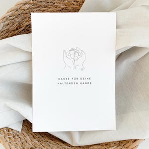 Tarjeta de agradecimiento partera, tarjeta de obstetricia, regalo bebé, agradecimiento, postal de agradecimiento, mejor partera doula, madre, niño, nacimiento, gracias | A6