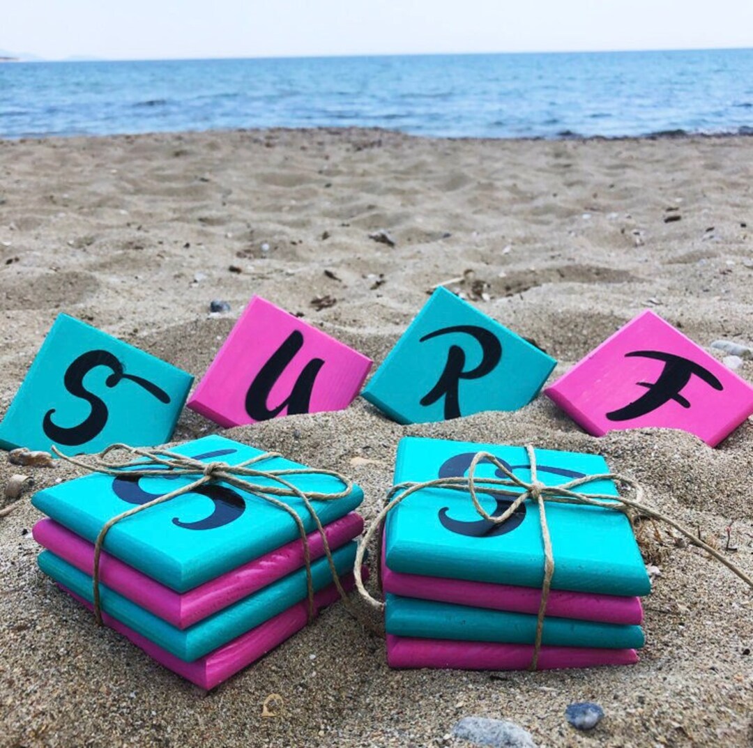 Surf Coasters - Etsy
