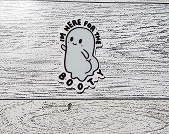 Here For the Booty Ghost Acrylic shoe Charm