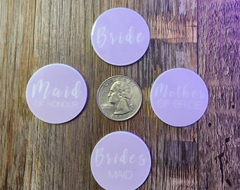 Light purple Bridal Party Acrylic shoe Charms