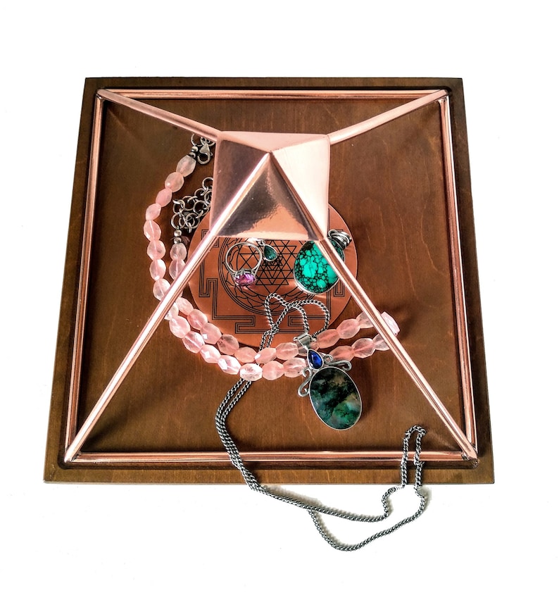 Meru Pyramid Handmade Copper Pyramid with activated Shri Yantra, Charging, Energizing, Feng Shui, Meditation etc. image 7